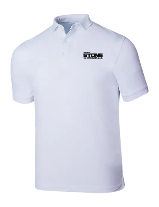 Callaway Ottoman Bright White Polo w/John W. Stone Oil Logo