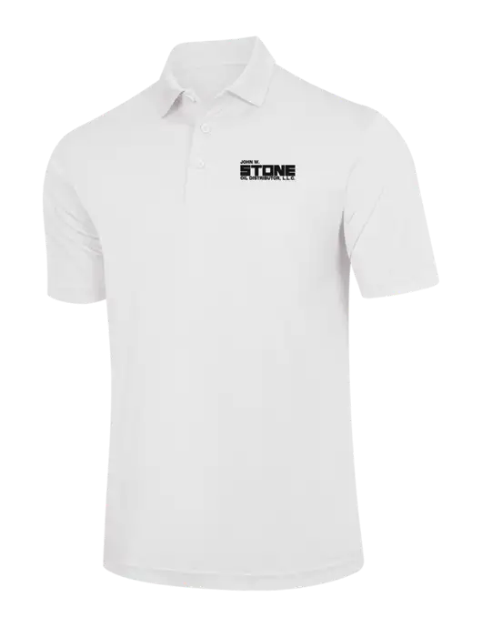 White PosiCharge Competitor Polo w/John W. Stone Oil Logo