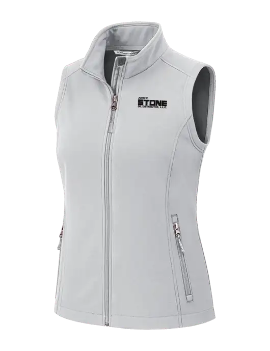 Marshmellow Womens Core Soft Shell Vest w/John W. Stone Oil Logo