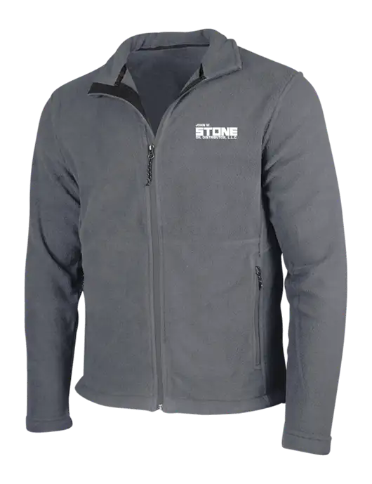 Medium Grey Fleece Jacket w/John W. Stone Oil Logo