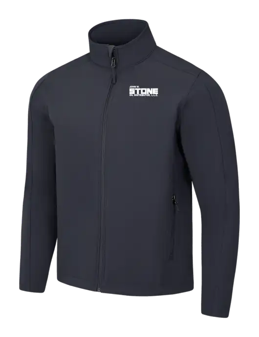 Charcoal Grey Core Soft Shell Jacket w/John W. Stone Oil Logo