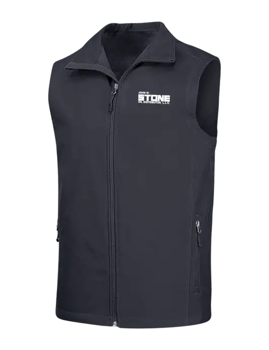 Dark Grey Core Soft Shell Vest w/John W. Stone Oil Logo