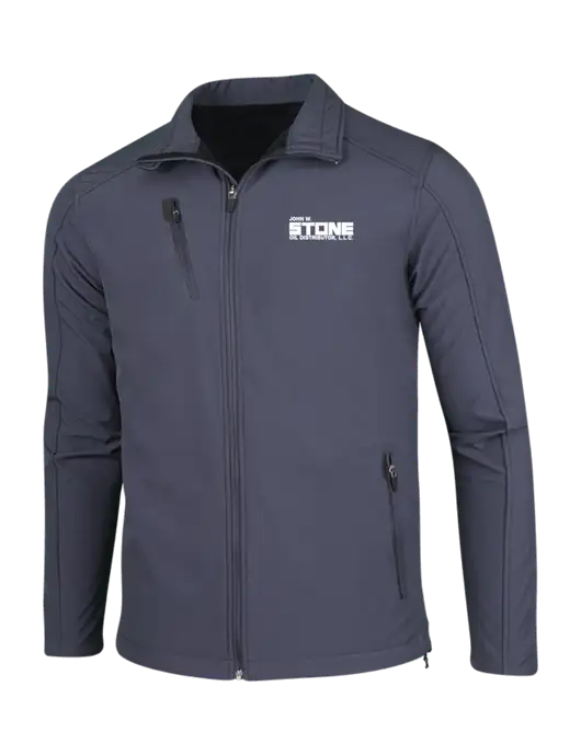 Dark Grey Welded Softshell Jacket w/John W. Stone Oil Logo