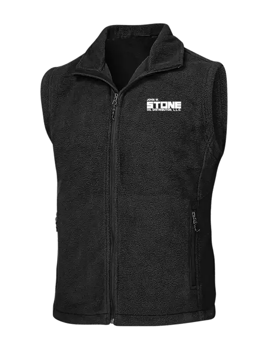 Black Fleece Vest w/John W. Stone Oil Logo