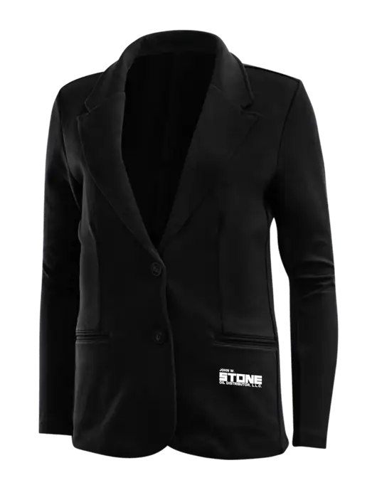 Black Womens Knit Blazer w/John W. Stone Oil Logo