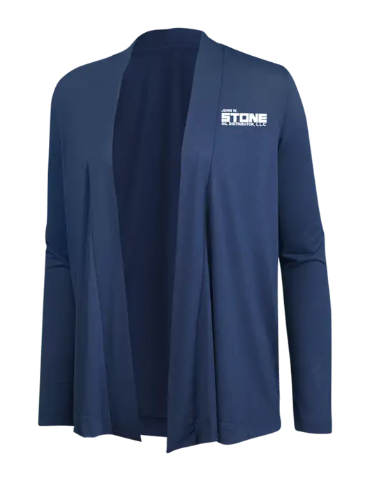 Dusty  Blue Womens Concept Cardigan w/John W. Stone Oil Logo