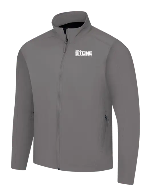 Medium Grey Core Soft Shell Jacket w/John W. Stone Oil Logo