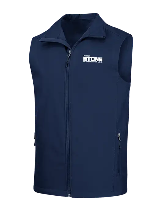 Navy Core Soft Shell Vest w/John W. Stone Oil Logo