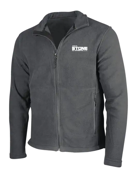 Dark Grey Fleece Jacket w/John W. Stone Oil Logo