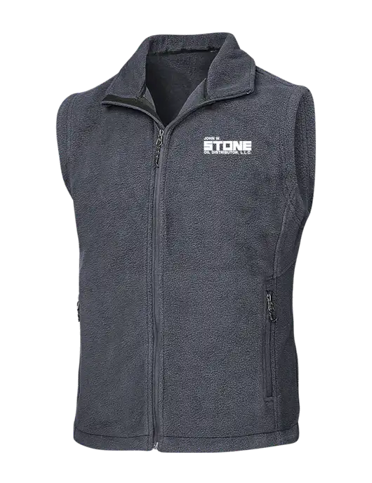 Dark Grey Fleece Vest w/John W. Stone Oil Logo