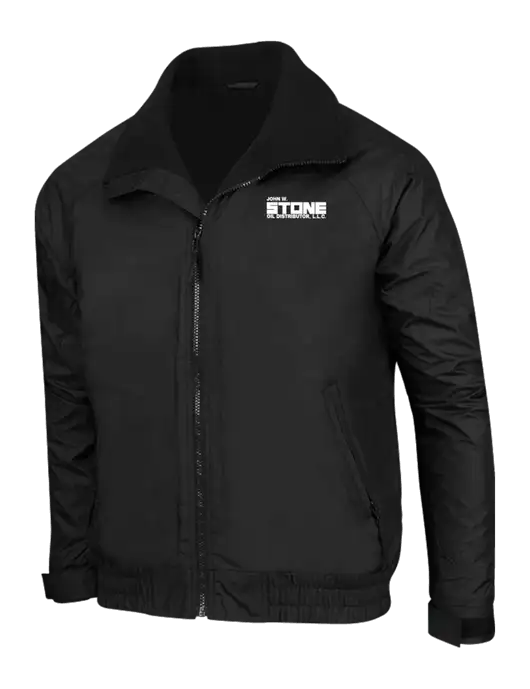 True Black/True Black Classic Competitor Jacket w/John W. Stone Oil Logo