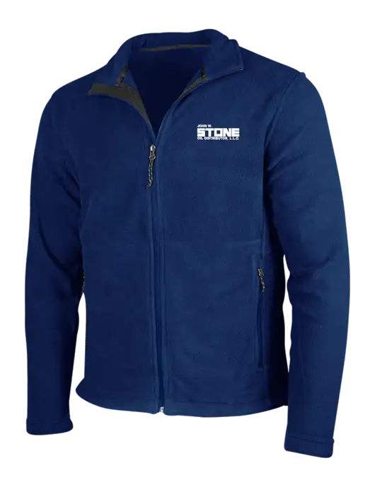 Navy Fleece Jacket w/John W. Stone Oil Logo