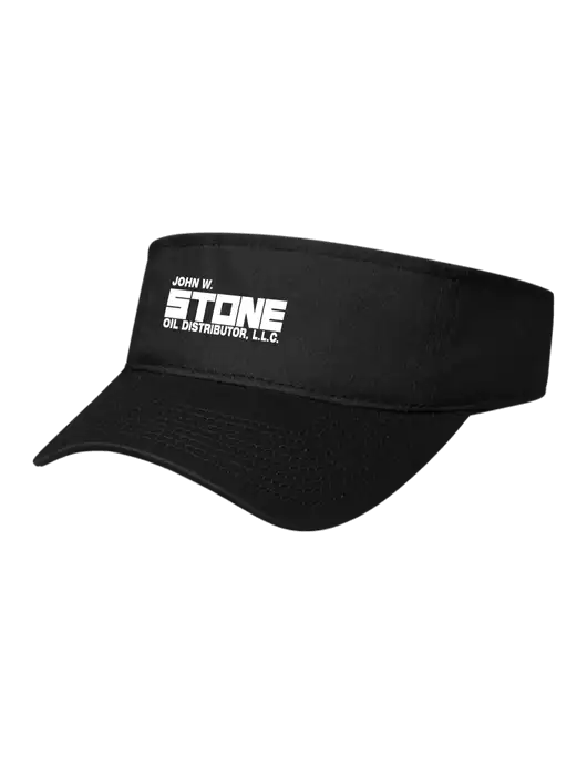 Black Cap Visor w/John W. Stone Oil Logo