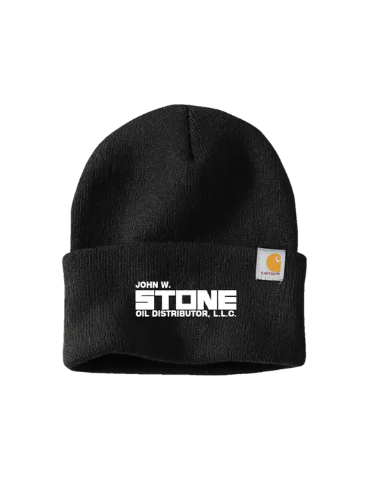 Carhartt Black Watch Cap 2.0 w/John W. Stone Oil Logo