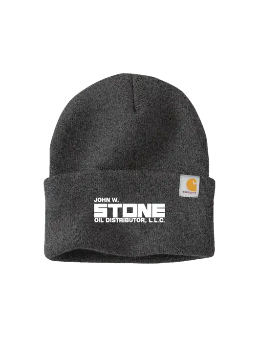 Carhartt Dark Grey Watch Cap 2.0 w/John W. Stone Oil Logo