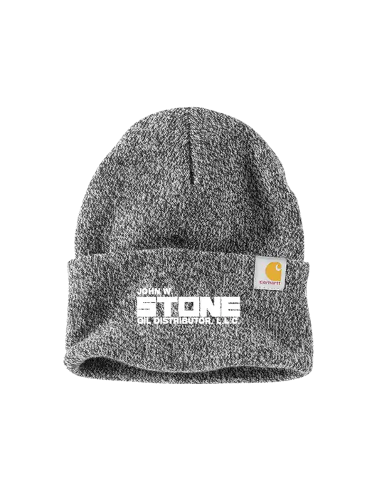 Carhartt Medium Grey Heather Watch Cap 2.0 w/John W. Stone Oil Logo