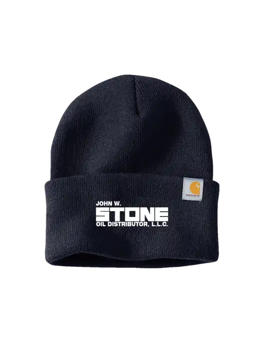 Carhartt Navy Watch Cap 2.0 w/John W. Stone Oil Logo