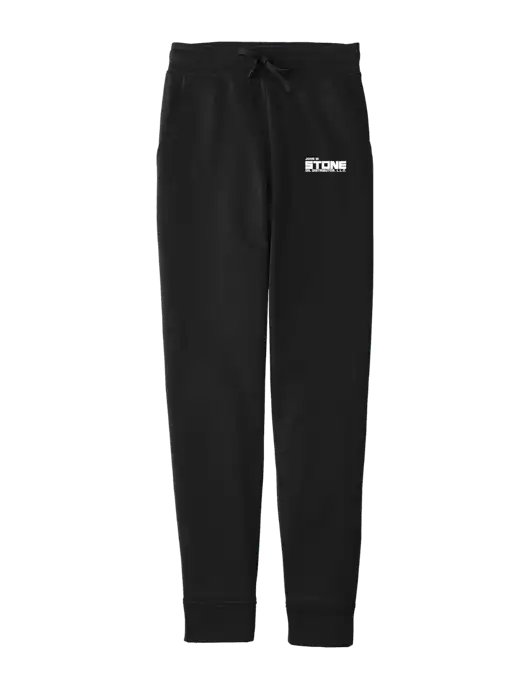 Sport-Wick Black Fleece Jogger w/John W. Stone Oil Logo