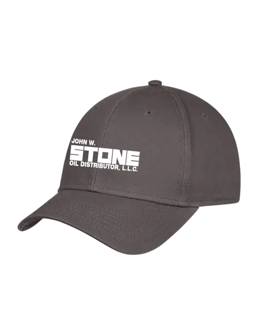 Charcoal Structured Cap Hook & Loop w/John W. Stone Oil Logo