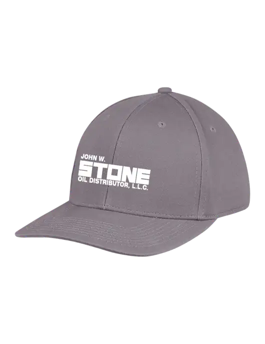 Premium Modern Structured Twill Charcoal Snapback Cap w/John W. Stone Oil Logo