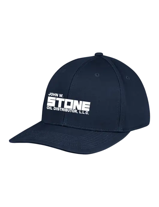 Premium Modern Structured Twill Navy Snapback Cap w/John W. Stone Oil Logo