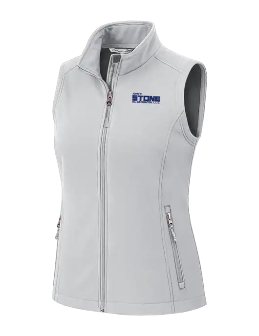 Marshmellow Womens Core Soft Shell Vest w/John W. Stone Oil Logo