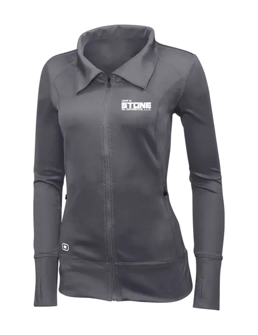 OGIO Dark Grey Womens Endurance Fulcrum Full-Zip w/John W. Stone Oil Logo