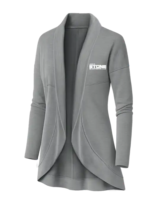 OGIO Light Grey Heather Womens Luuma Cocoon Fleece w/John W. Stone Oil Logo