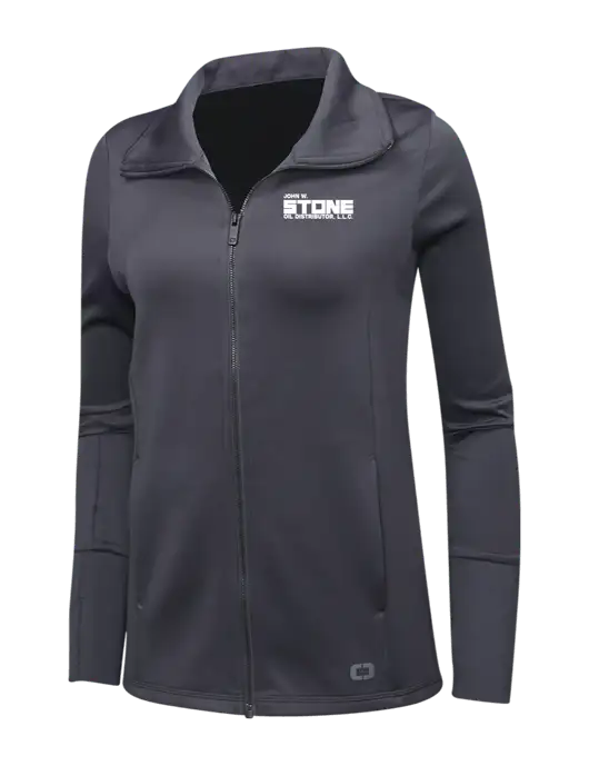 OGIO Dark Grey Womens Endurance Modern Performance Full-Zip w/John W. Stone Oil Logo