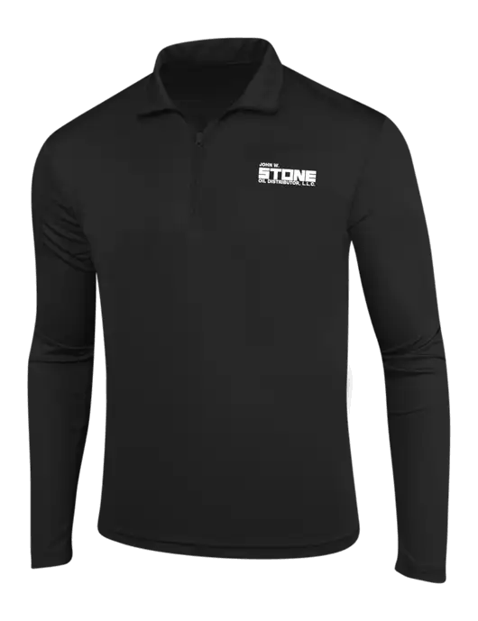 Black PosiCharge Competitor 1/4 Zip Pullover w/John W. Stone Oil Logo