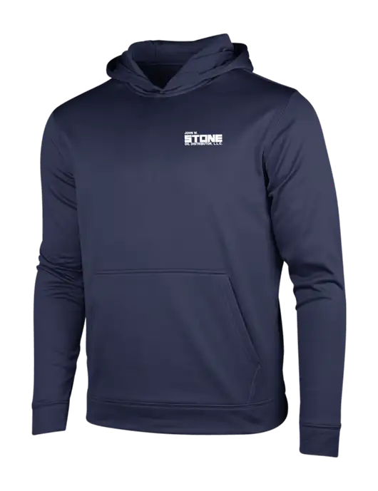 Navy Sport-Wick Fleece Hooded Pullover w/John W. Stone Oil Logo