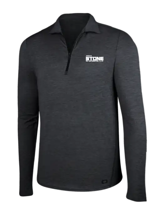 OGIO Blacktop Heather Endurance Force 1/4 Zip w/John W. Stone Oil Logo