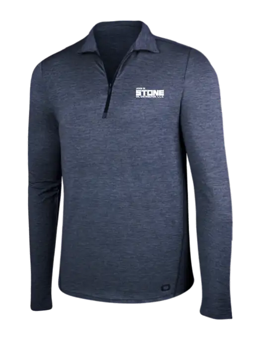 OGIO Blue Indigo Heather Endurance Force 1/4 Zip w/John W. Stone Oil Logo