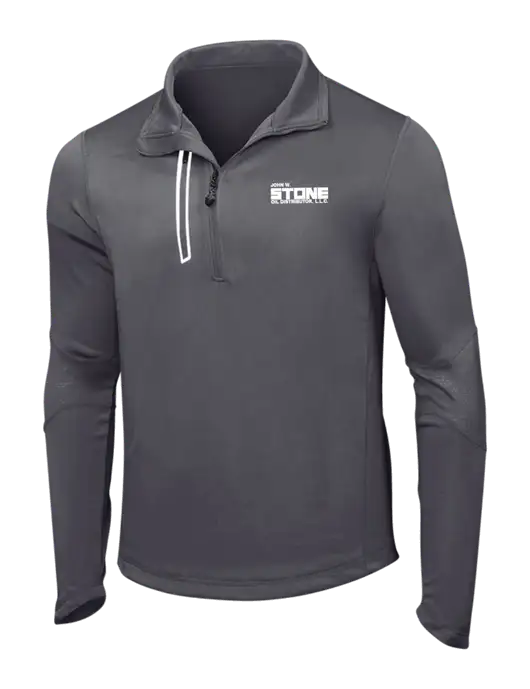 OGIO Gear Grey Endurance Fulcrum 1/4 Zip w/John W. Stone Oil Logo