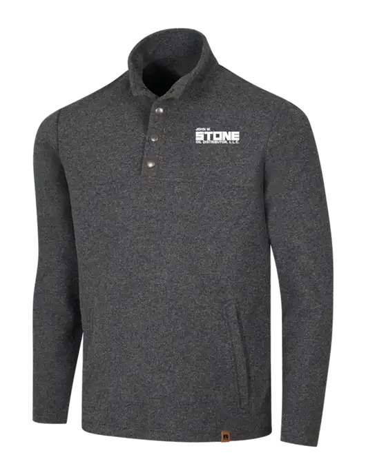 Russell Outdoors Dark Grey Heather Basin Snap Pullover w/John W. Stone Oil Logo