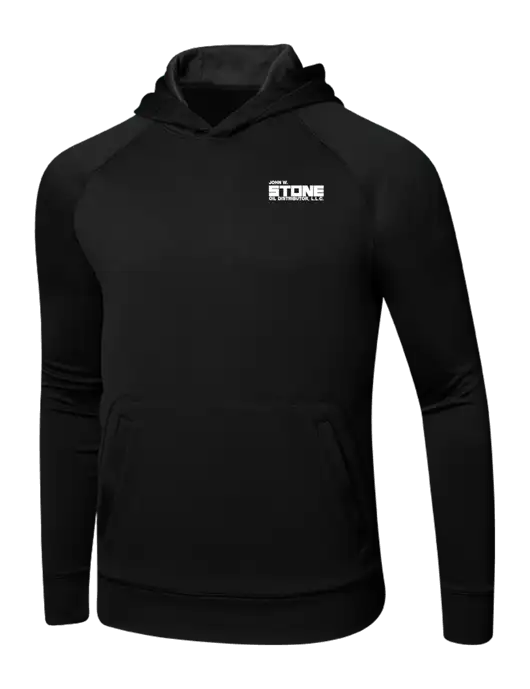 Tech Black Fleece Hooded Sweatshirt w/John W. Stone Oil Logo