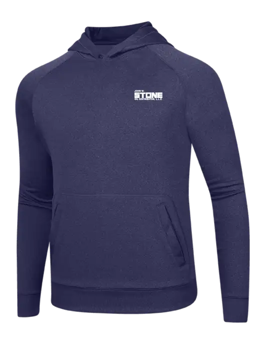 Tech True Navy Fleece Hooded Sweatshirt w/John W. Stone Oil Logo