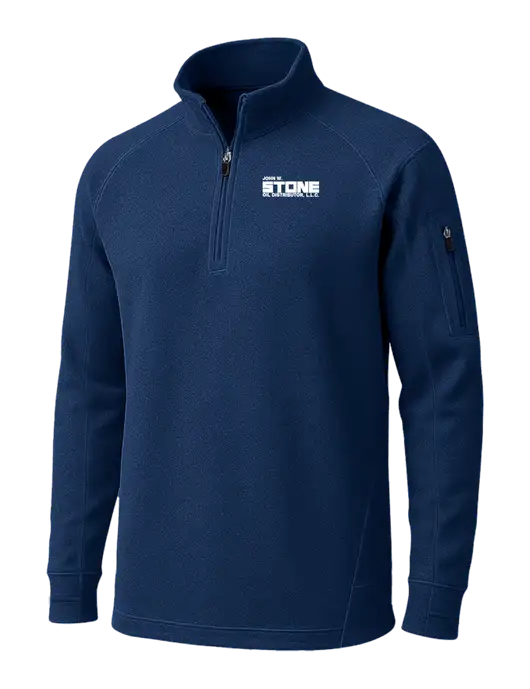 True Navy Tech Fleece 1/4 Zip Pullover w/John W. Stone Oil Logo