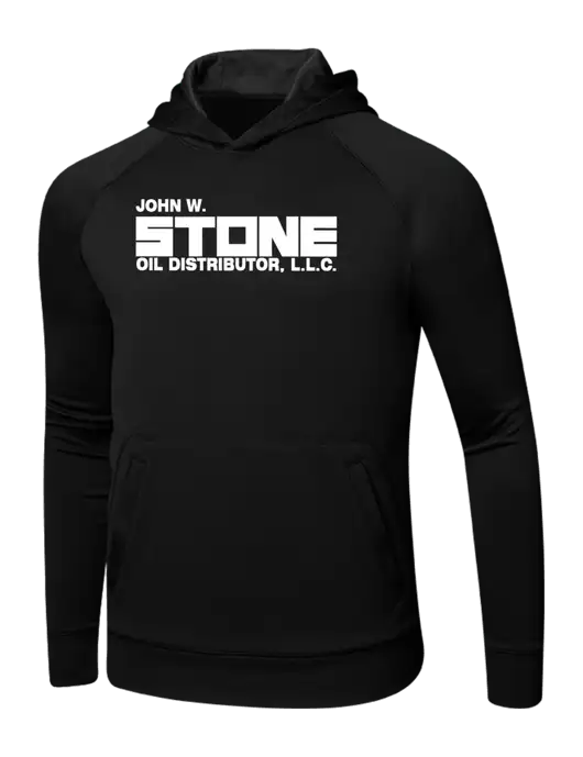 Tech Black Fleece Hooded Sweatshirt w/John W. Stone Oil Logo