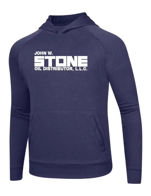 Tech True Navy Fleece Hooded Sweatshirt w/John W. Stone Oil Logo