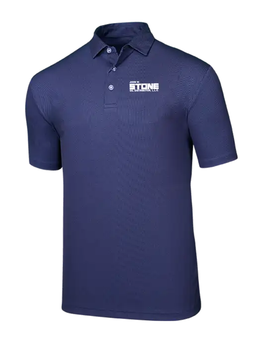 Callaway Birdseye Navy Polo w/John W. Stone Oil Logo