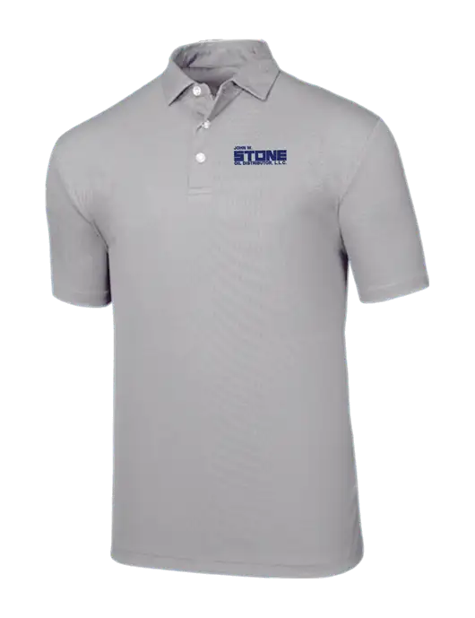 Callaway Birdseye Light Grey Polo w/John W. Stone Oil Logo