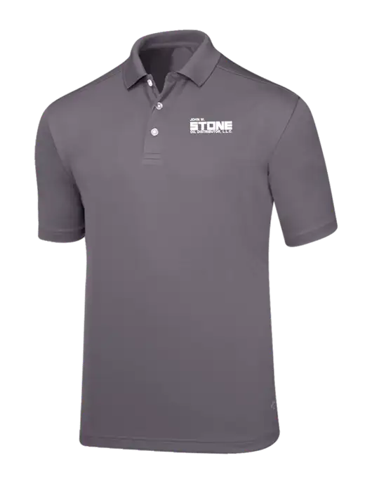 Callaway Core Medium Grey Performance Polo w/John W. Stone Oil Logo