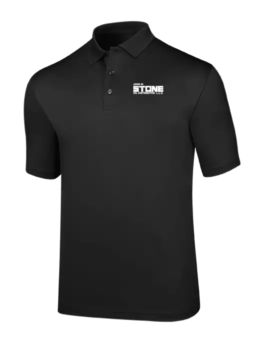Callaway Opti-Dri Black Chev Polo w/John W. Stone Oil Logo