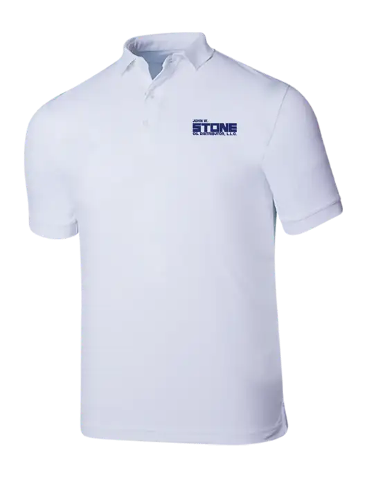 Callaway Ottoman Bright White Polo w/John W. Stone Oil Logo