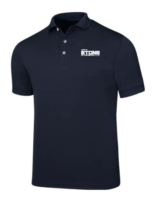 Callaway Ottoman Navy Polo w/John W. Stone Oil Logo