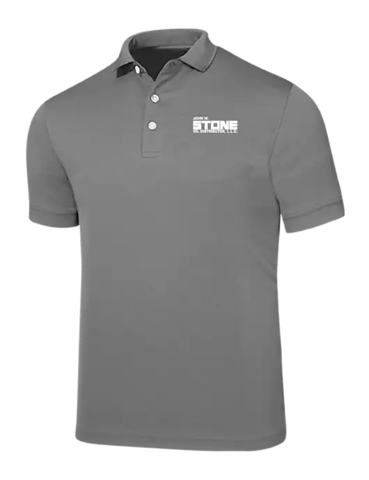 Callaway Ottoman Medium Grey Polo w/John W. Stone Oil Logo