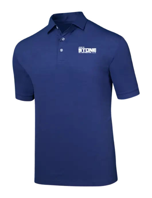 Callaway Navy Fashion Tonal Polo w/John W. Stone Oil Logo