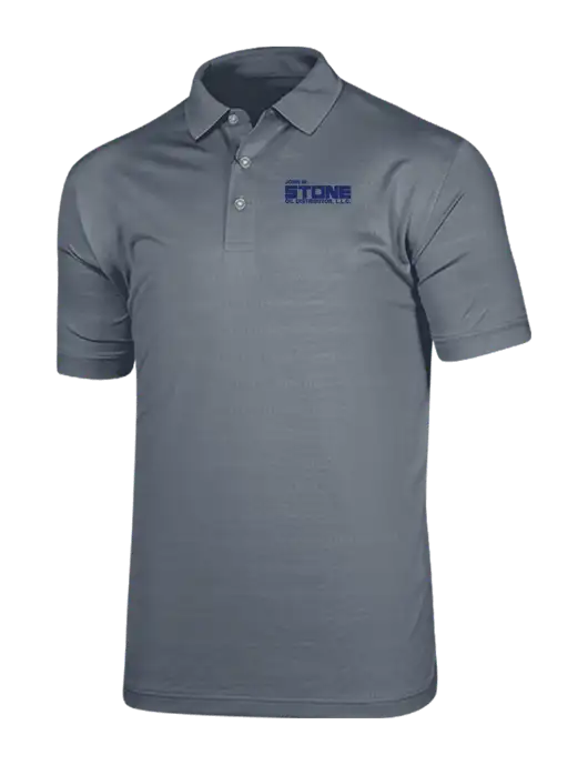 Callaway Vibrant Light Grey Ventilated Polo w/John W. Stone Oil Logo