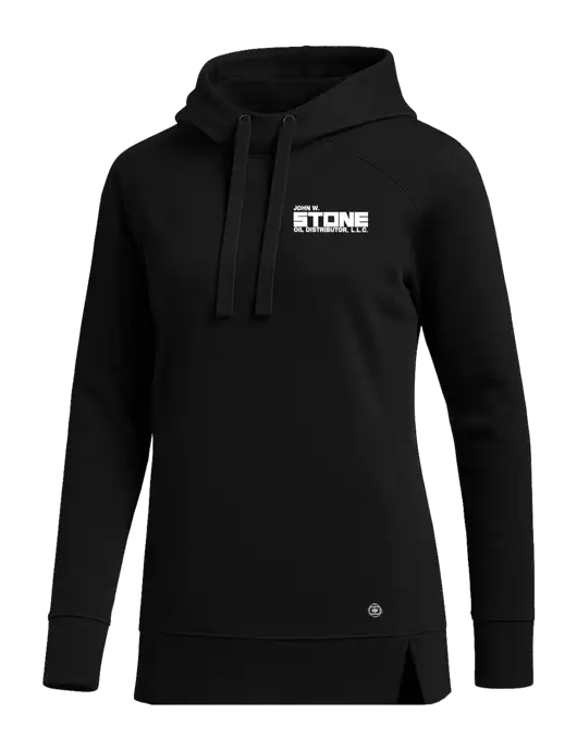 OGIO Black Womens Luuma Pullover Fleece Hoodie w/John W. Stone Oil Logo